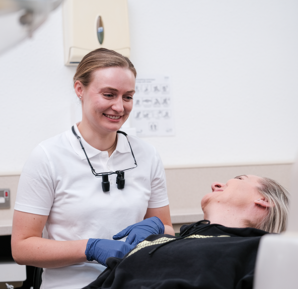 Megan with patient